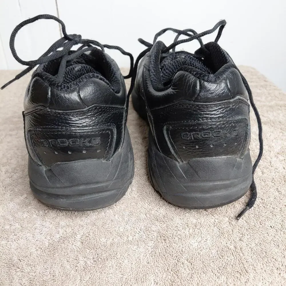 Brooks Shoes Mens Size 14 Addiction Walker Triple Black Leather Walking Ortho - Picture 6 of 12